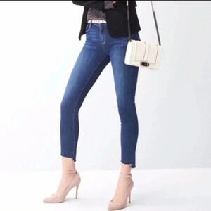 Paige Skyline Ankle Peg Step Hem Brookdale Wash Jeans